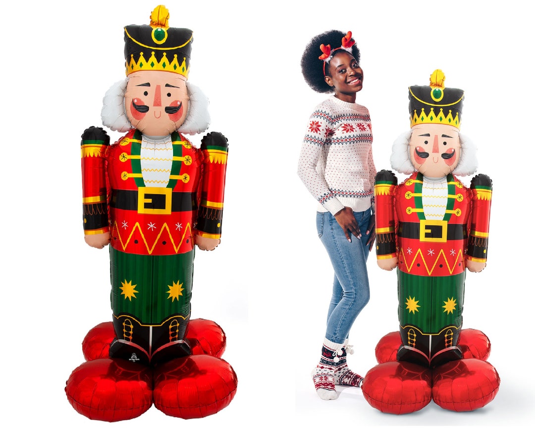 Large 5ft Nutcracker Christmas Airloonz Foil Balloon Air-fill Party ...