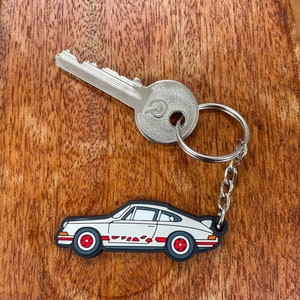 Porsche 964 Keyring - White/ Red