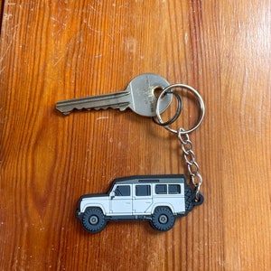 Landrover Defender 110 Chaveiro - Branco