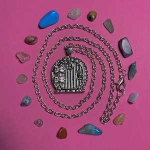 Fee Tür Kette Medaillon⋆⁺₊⋆ Silber Medaillon | Fee Medaillon | Fee Anhänger | Kette Medaillon | Fee Halskette | Fee Tür Halskette | Fee