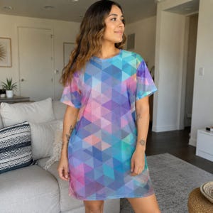 women pastel rainbow dress Pastel Rainbow Long Sleeve Midi Dress with Pockets, Women Ombre Gradie Starcove Fashion