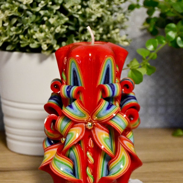 Hand Carved Candles Etsy