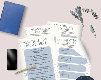 Quantensprung Spickzettel, Manifestieren Arbeitsblatt (druckbare PDF)