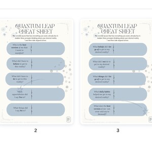 Quantum Shift Leap Jump Cheat Sheet Worksheet A4 INSTANT DOWNLOAD ...