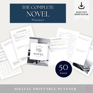 Planificador de escritura de libros novedosos Carta estadounidense A4 DESCARGA INSTANTE Avisos de responsabilidad imprimibles