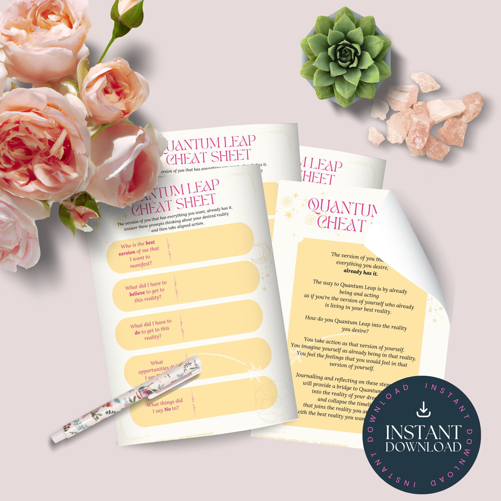 Quantum Shift Leap Jump Cheat Sheet Worksheet A4 INSTANT DOWNLOAD ...