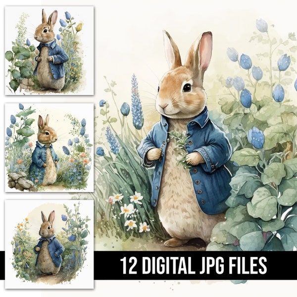 Rabbit Watercolor - Etsy
