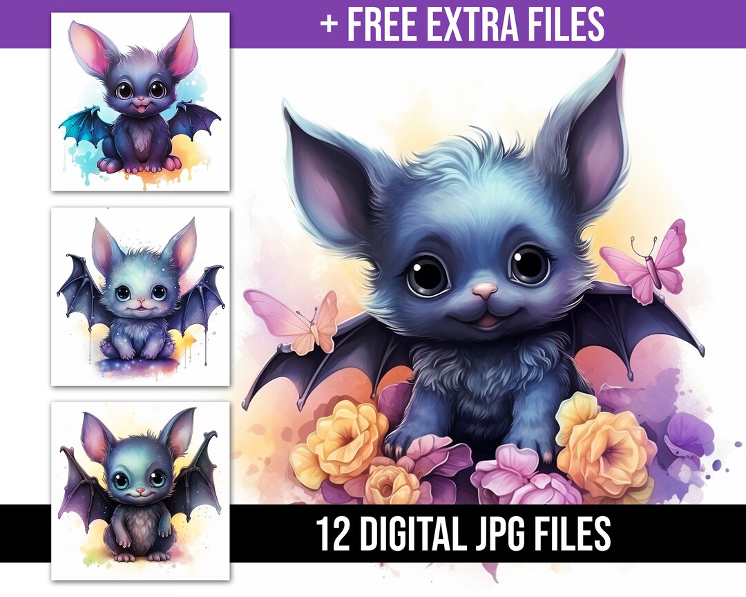 Baby Bat Wall Art, Gothic Nursery Decor, Bat Nursery Decor, Goth Baby