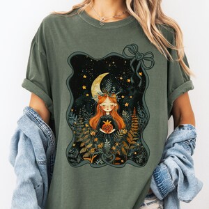 Comfort Colors® Persephone Aesthetic T-Shirt | Goddess of Spring & Underworld Tee | Mythology Witchcore Fall Shirt