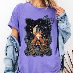 Comfort Colors® Persephone Aesthetic T-Shirt | Goddess of Spring & Underworld Tee | Mythology Witchcore Fall Shirt