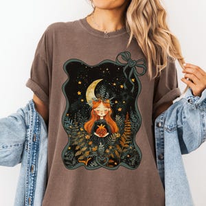 Comfort Colors® Persephone Aesthetic T-Shirt | Goddess of Spring & Underworld Tee | Mythology Witchcore Fall Shirt