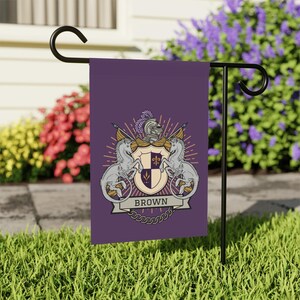 Unicorn Personalized Vintage Heraldic Family Crest Yard Flag Custom Coat of Arms Garden Banner Personalized Medieval Outdoor Decor Surname