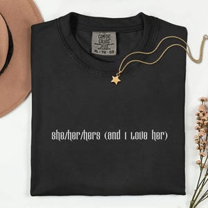 Comfort Colors® Shirt, Simple elegant Lesbian T Shirt, Funny Lesbian Top, Lesbian Shirt, Gay Shirt, Pride Month Gift for Her, Sapphic Shirt