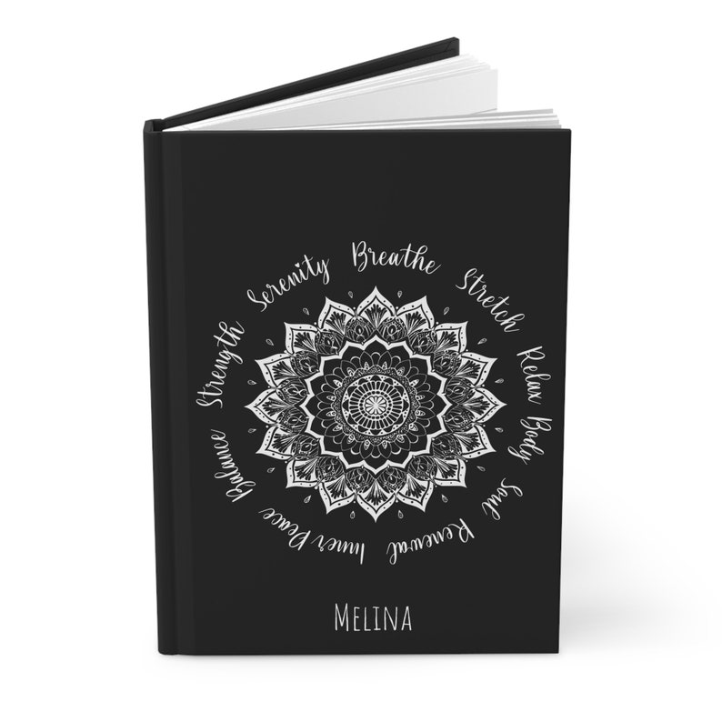 Personalized Yoga Hardcover Notebook Poetry Journal, Diary, Travel Book ...