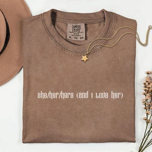 Comfort Colors® Shirt, Simple elegant Lesbian T Shirt, Funny Lesbian Top, Lesbian Shirt, Gay Shirt, Pride Month Gift for Her, Sapphic Shirt