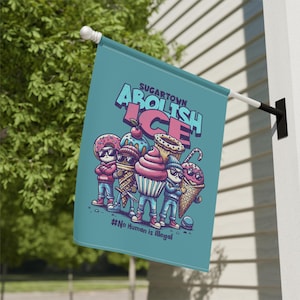 Abolish ICE Garden Flag – No Human Is Illegal Political Protest Banner, Funny Immigration Yard Decor, Anti-ICE Art Flag, Activist Gift