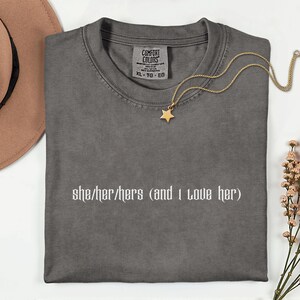 Comfort Colors® Shirt, Simple elegant Lesbian T Shirt, Funny Lesbian Top, Lesbian Shirt, Gay Shirt, Pride Month Gift for Her, Sapphic Shirt