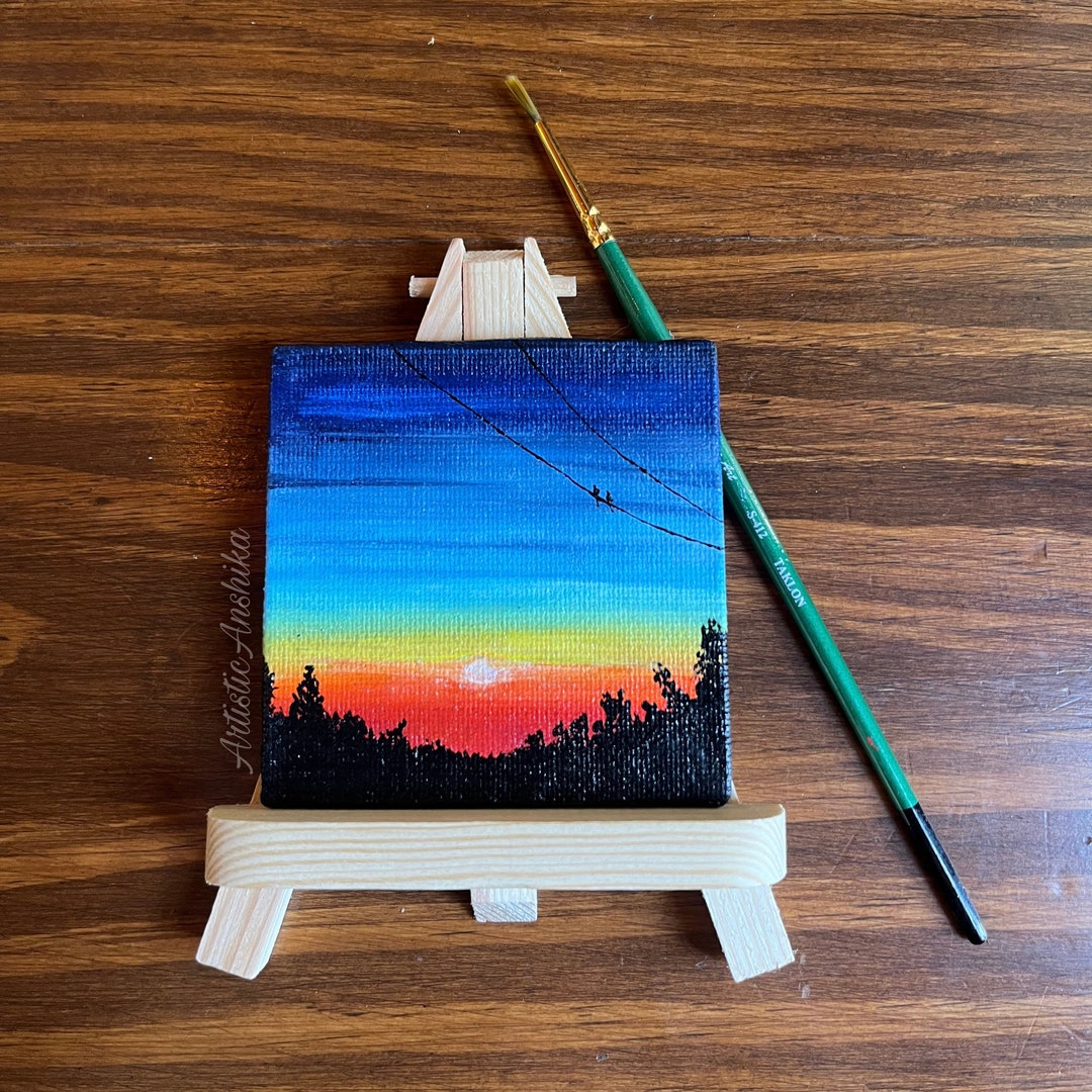 Sunset Sky Canvas Aesthetic Canvas House Warming Gift Canvas Wall Art