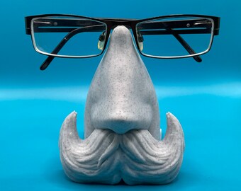 Glasses holder in nose-beard look | Decoration 3D printing