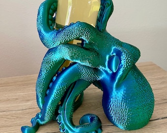 Bottle holder in octopus look 3D, wine bottle holder, decoration, home