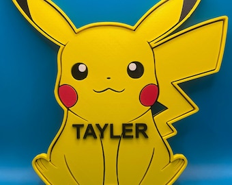 Personalized Pokémon Pikachu Shield 3D Print, Decoration