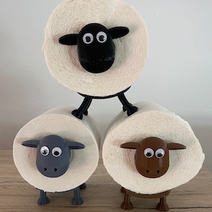 Niedliche Toilettenpapierhalter in Schaf-Optik mit Wackelaugen, Toilettenrollenhalter, Dekoration, Badezimmer, Geschenkidee