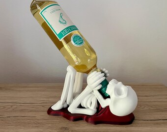 Skeleton Wine Bottle Holder, Halloween, Bottle Holder, Decoration, 3D Printing, Home, Unusual