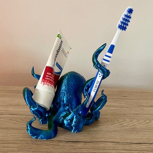 Zahnbürstenhalter / Zahncremehalter in Oktopus-Optik, Tentakel, Badezimmer Organizer, Dekoration, Krake
