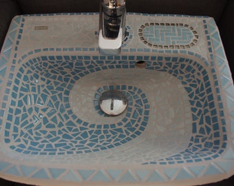 Washbasin vanity mosaic
