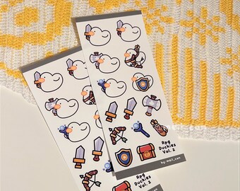 RpgDuckies Vol. 2 - Sticker Sheet - Cute Duck Stickers, Cute Stationary, Journal Sticker, Deco Sticker, Rpg sticker, DnD Sticker | Meil_can
