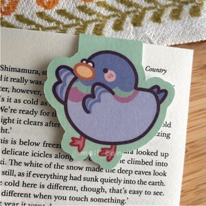 Taube - Vogel Magnet Lesezeichen - Niedliche Schreibwaren - Buch Accessoires - Seitenklammer - Buchliebhaber - Tiere - Seitenschoner