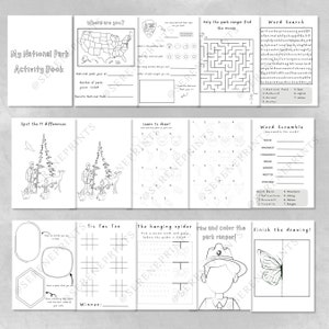National Park Activity Book for Kids