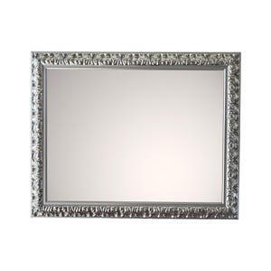 ITALIA CORNICI Master Craftsmen - Classic Rectangular Silver Leaf Wall Mirror 90 x 70 cm (external dimensions) Made in Italy