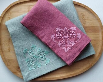 Personalized Linen Napkins for Weddings and Special Celebrations