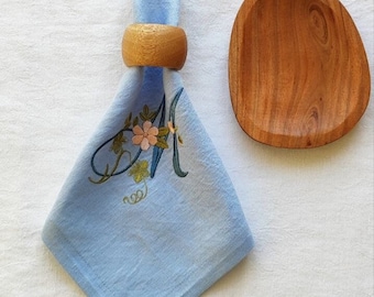 Natural linen napkin set Embroidered  napkins  Monogrammed napkins Dining table decor  Home decor Personalized gift 2,4,6,8,10,12 napkin set