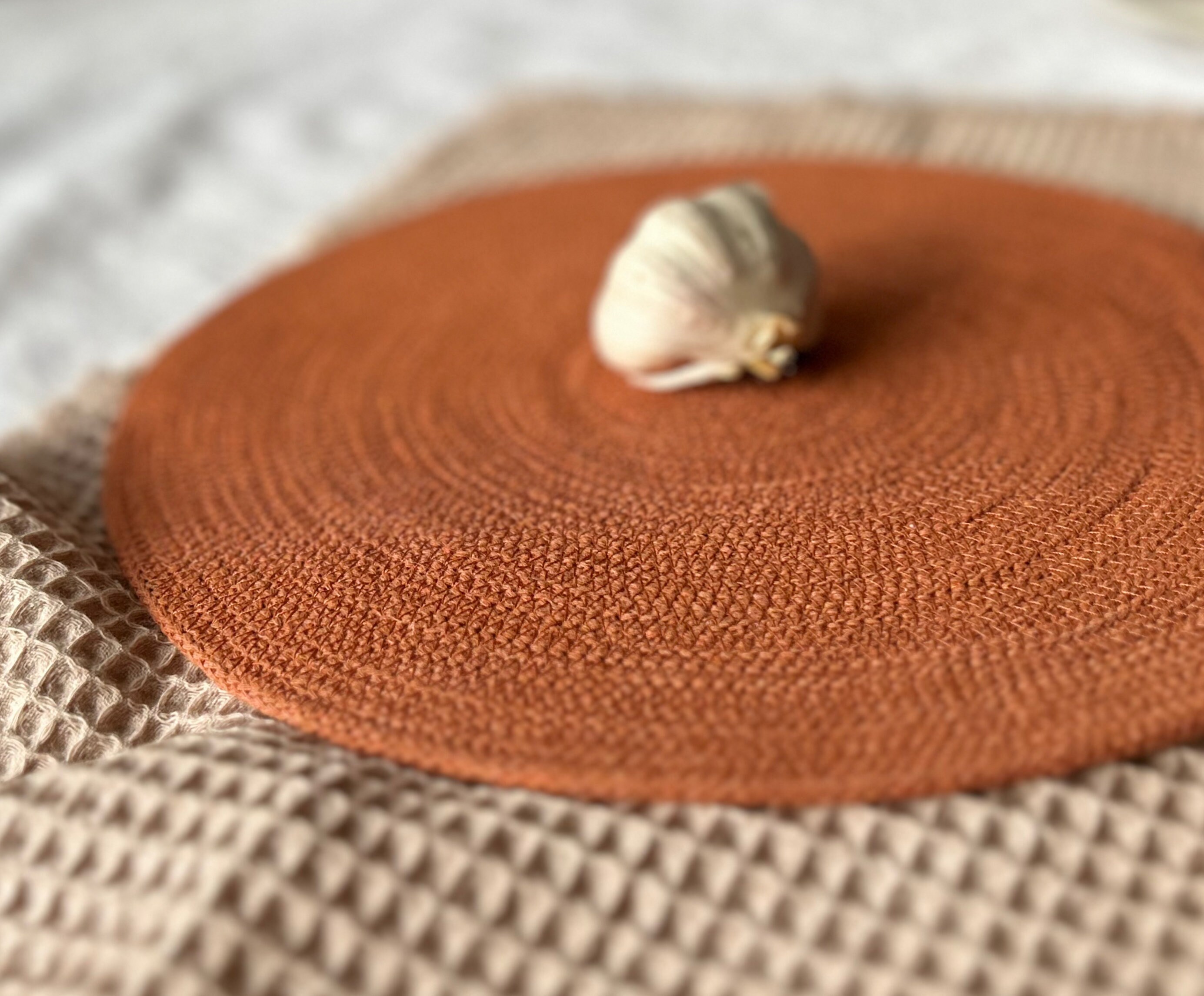 Cotton Rope Placemats Round Placemats Mug Coasters Handmade Table Decor