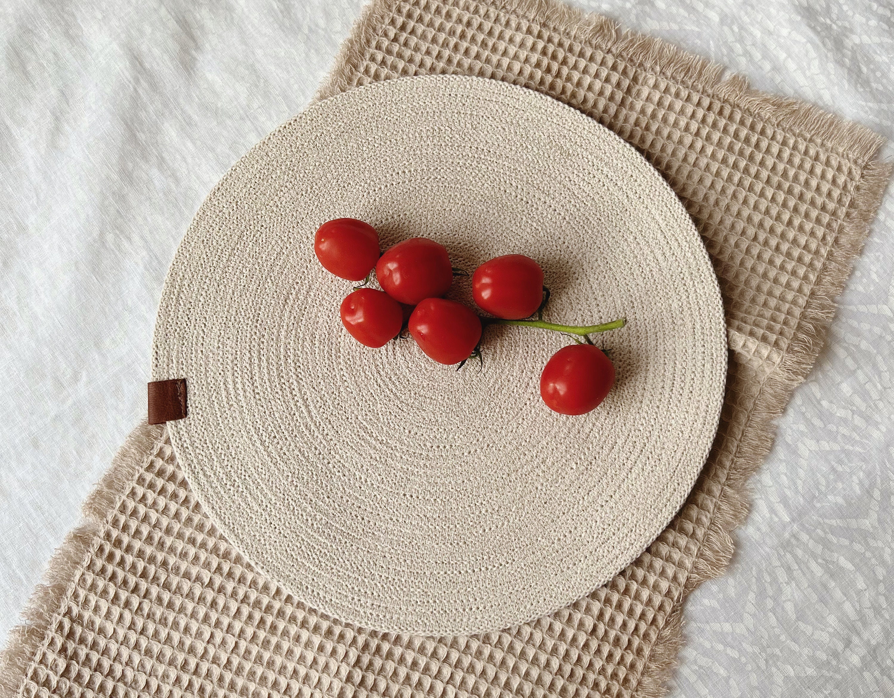 Cotton Rope Placemats Round Placemats Mug Coasters Handmade Table Decor