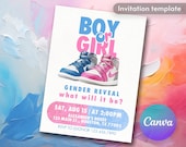 Sneaker ball gender reveal, Printable sneakerhead gender reveal Invitation, editable sneaker ball invitation, Sneaker bash