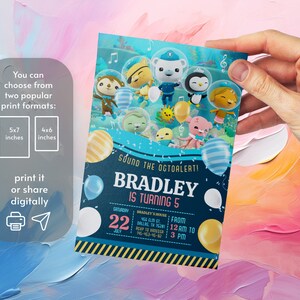 Octonauts Invitation, Printable Editable Birthday Invite, Captain ...