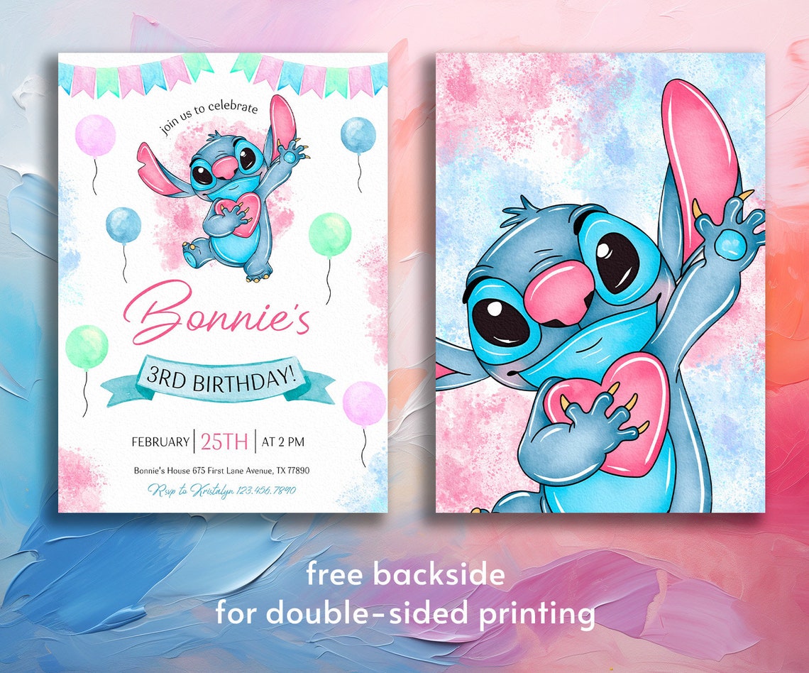Printable Editable Stitch Invitation - Il 1140xN.5676321020 Rhua