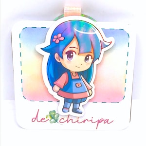 marcapáginas magnético holográfico personaje animado, bonita muñeca manga, regalo para ella, book lovers y lectores y para amantes del manga