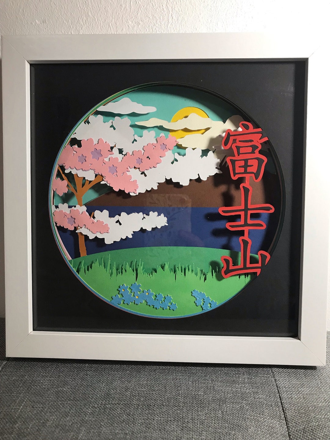 3D Shadow Box Mount Fuji Etsy