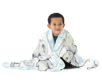 Teddy Bear Soft Throw Blanket for Kids, Cute Teddy Bear Blanket, Kids Comfort Blanket, Snuggle Blanket, Bed Throw, Sofa Throw, Home Decor