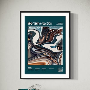 James Bond : Mourir pas le temps, affiche de film inspirée de 2021 | Daniel Craig | Art mural film espion personnalisé | Décoration d&#39;intérieur