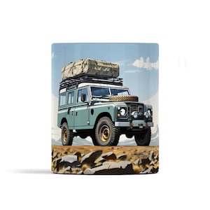 Vintage Land Rover Series 2 Mug - Classic 4x4 Vehicle Coffee Cup - Perfect Gift for Off-Road Enthusiasts - Collectible Ceramic Drinkware