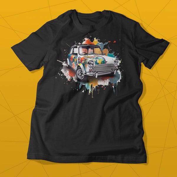 Urban Cool: Classic Mini Cooper T-Shirt for Car Enthusiasts