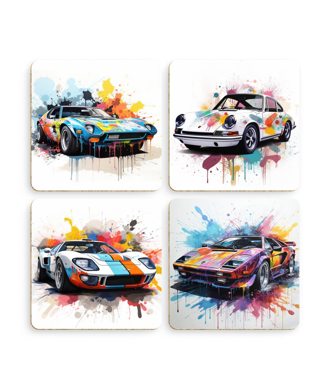 Speed and Style - Classic Supercar Coaster Set - Etsy