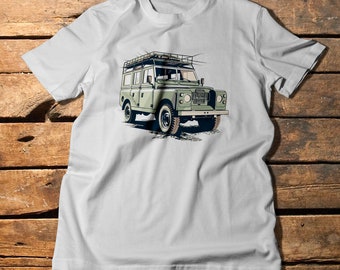 Vintage Land Rover Series 2 Sketch T-Shirt - Classic Car Enthusiast Gift