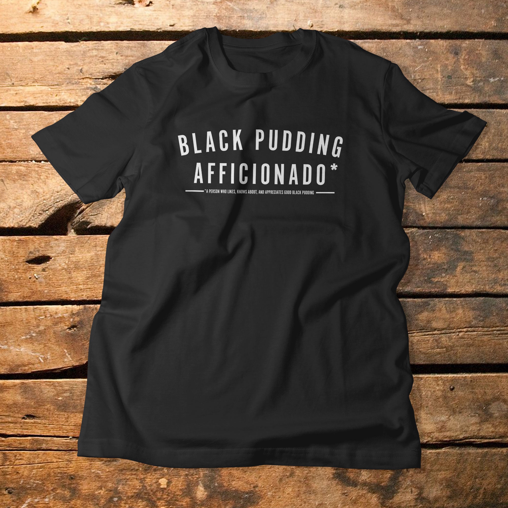 Black Pudding Afficionado T-Shirt, Black Pudding Lover Tshirt