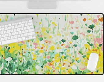 Cottagecore desk mat wildflower meadow mouse pad nature floral mouse mat pretty deskmat nature design